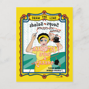 Cartão Postal Desenhar Line_B_ Postcard