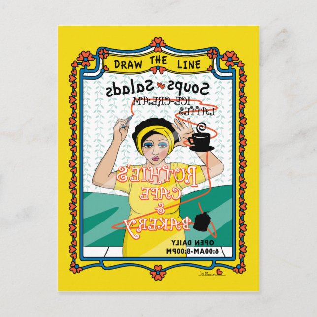 Cartão Postal Desenhar Line_B_ Postcard (Frente)