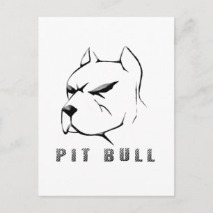 Cartão Postal Desenhar Pitbull