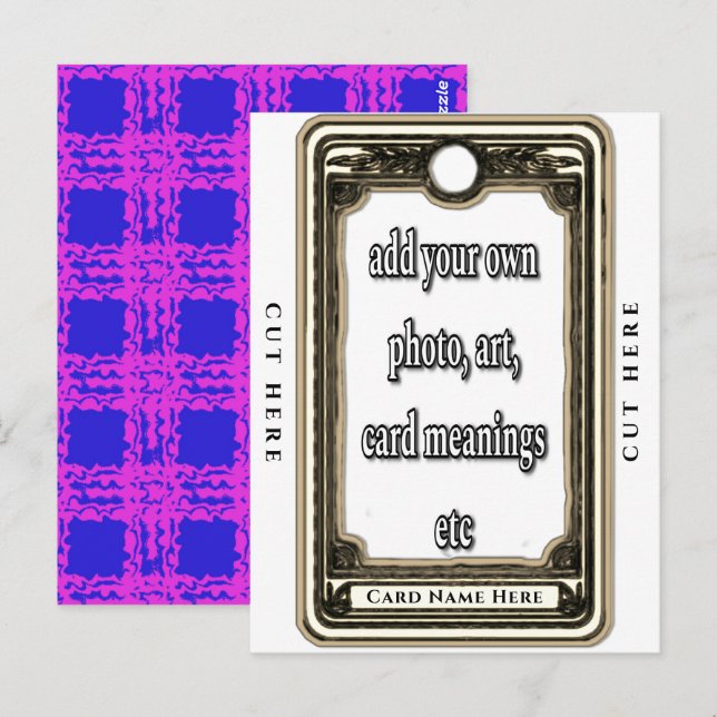 Cartão Postal Desenhe Sua Própria Carta de Tarot (Frente/Verso)