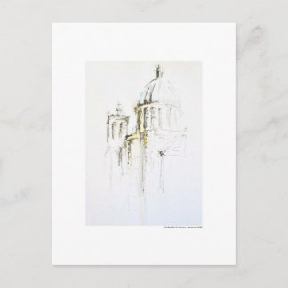 Cartão postal desenho a lápis Hannover paisagem