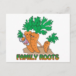 Cartão Postal desenho animado da família das raízes da família