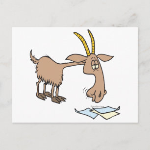 Cartão Postal desenho animado de cabra