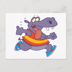 Cartão Postal desenho animado de corrida