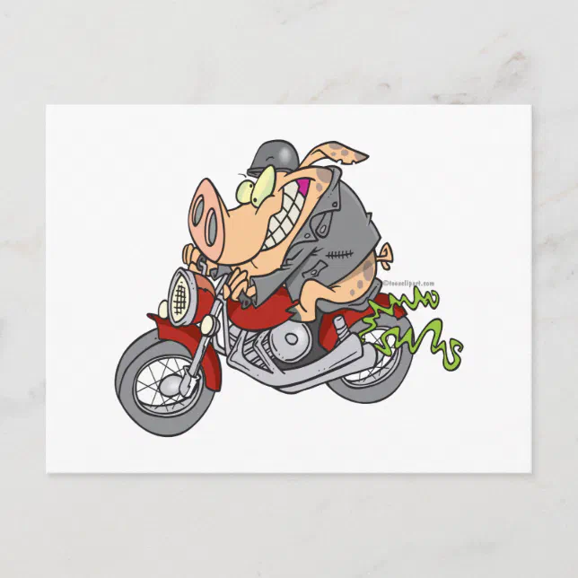 Cartão Postal Motocicleta simples - desenho do piloto 750 do
