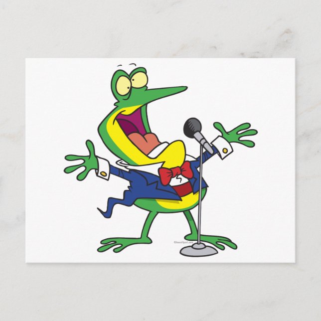 Cartão Postal desenho animado de sapo de sapo (Frente)