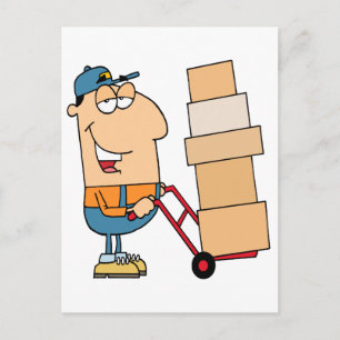 Cartão Postal desenho animado engraçado transportador