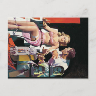 Cartão Postal desenho animado estranho do halloween