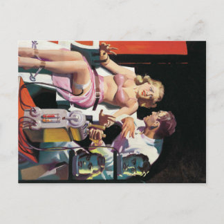 Cartão Postal desenho animado estranho do halloween