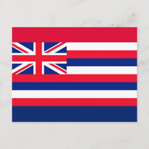 Cartão Postal Desenho da Bandeira do Estado do Havaí