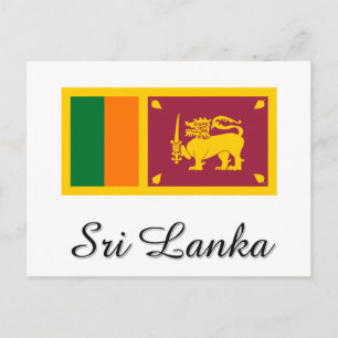 Cartão Postal Desenho da Bandeira do Sri Lanka