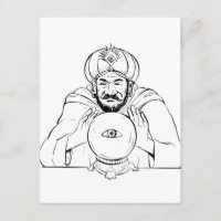 Desenho da bola de cristal do caixa de fortuna