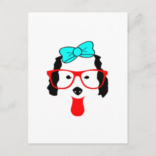 Cartão Postal Desenho Da Cabeça De Cachorro Engraçado