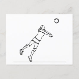 Cartão Postal desenho da linha do vôlei liberal