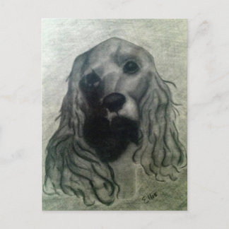 Cartão Postal Desenho de Cocker, Claire