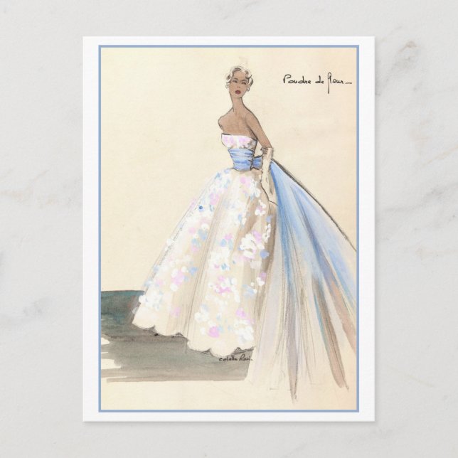 Cartão Postal Desenho de Design de Moda de Palhaço (Frente)