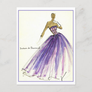 Cartão Postal Desenho de Design de Moda de Palhaço