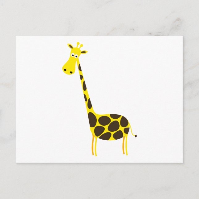 Cartão Postal Desenho de girafa (Frente)