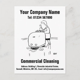 Cartão Postal Desenho de Limpeza Comercial para personalizar