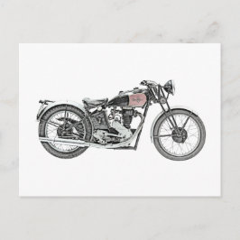 Cartão Postal Desenho De Motocicleta Vintage 1938 Excelsior Warr