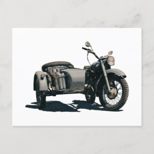 Cartão Postal Desenho De Motociclos Vintage
