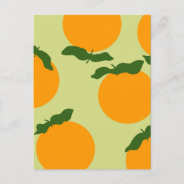 Cartão Postal desenho de padrão laranja