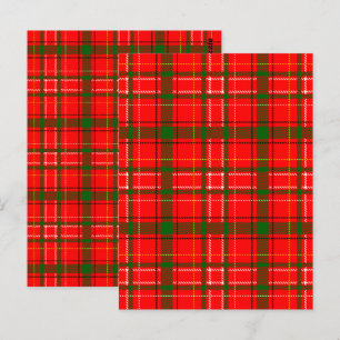 Cartão Postal Desenho de padrão xadrez em tartan vermelho de Nat