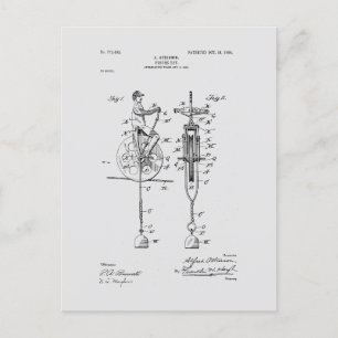 Cartão Postal Desenho de patente de brinquedo antigo de 1904