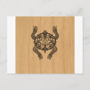 Cartão Postal Desenho de Tartaruga