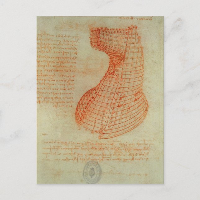 Cartão Postal Desenho do molde de ferro fundido (Frente)