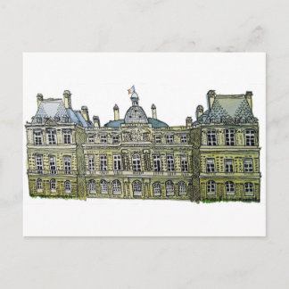 Cartão Postal Desenho do Palácio de Luxemburgo