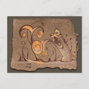 Cartão Postal Desenho do Papel da cinza: Mais Rápido