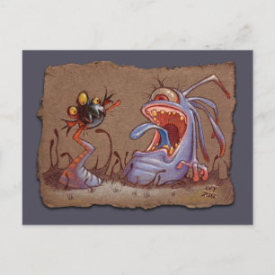 Cartão Postal Desenho do Papel da cinza: Tail Biter