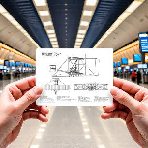Cartão Postal Desenho do Projeto do Avião Wright Flyer - Planos 