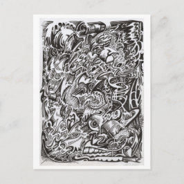 Cartão Postal Desenho em Cascata da Mente