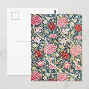 Cartão Postal Desenho Floral William Morris Cray Vintage Blossom