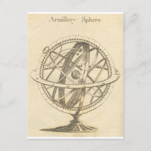 Cartão Postal Desenho Original do Armillary Sphere