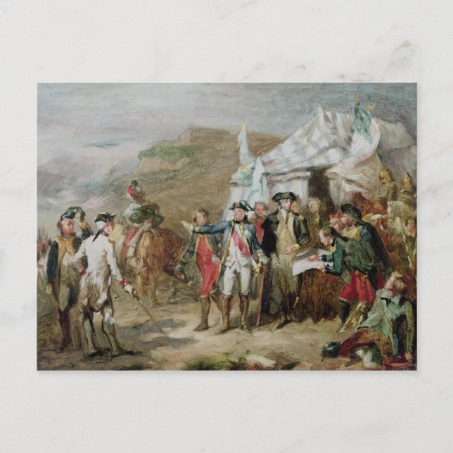 Cartão Postal Desenho para a Batalha de Yorktown (Frente)
