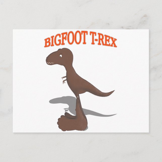 Cartão Postal Desenho T-Rex Bigfoot (Frente)