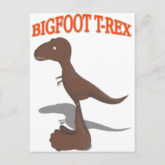 Cartão Postal Desenho T-Rex Bigfoot