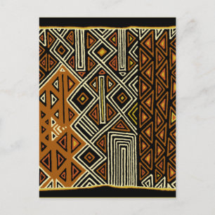Cartão Postal Desenho Tribal Africano Kuba