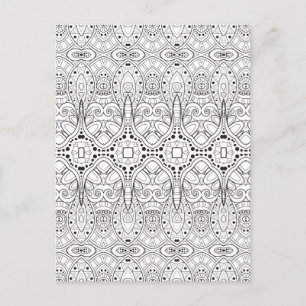Cartão Postal Desenho Tribal Zendoodle