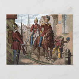 Cartão Postal Desenho Vintage: Soldados Redcoat