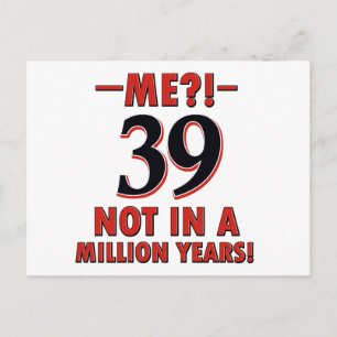 Cartão Postal desenhos de 39º aniversário