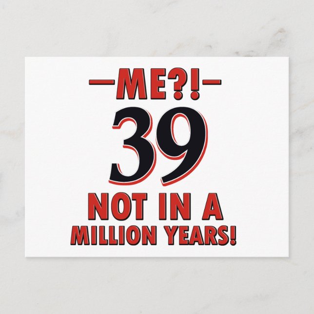 Cartão Postal desenhos de 39º aniversário (Frente)