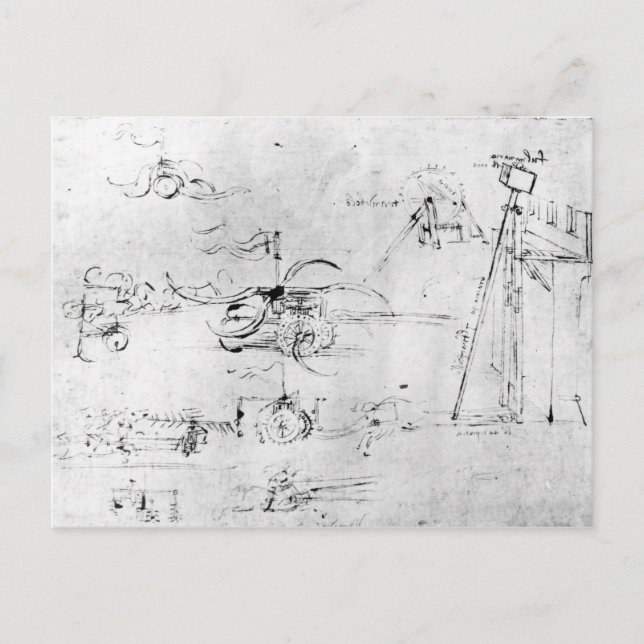 Cartão Postal Desenhos de armamento, fol. 40v-a (Frente)