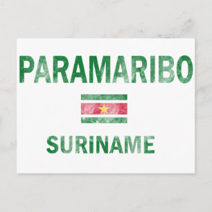 Cartão Postal Desenhos de Paramaribo Suriname