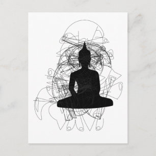 Cartão Postal Desenhos Modernos de Buda Energias
