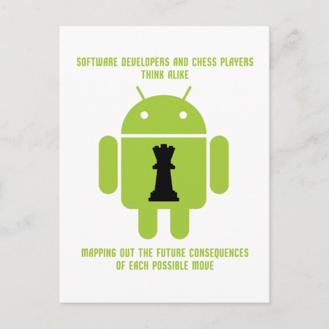 Cartão Postal Desenvolvedores de software Jogadores de xadrez pe (Frente)