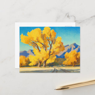 Cartão Postal Desert Cottonwoods, Arizona por Maynard Dixon